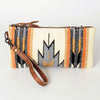 ADBG344 American Darling Western Leather Wristlet Bag with Hand Woven Saddle Blanket