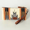 ADBG344 American Darling Western Leather Wristlet Bag with Hand Woven Saddle Blanket