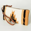 ADBG344 American Darling Western Leather Wristlet Bag with Hand Woven Saddle Blanket