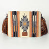 ADBG236 American Darling Western Cross body Bag with Hand Woven Saddle Blanket & Fringes