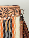 ADBG236 American Darling Western Cross body Bag with Hand Woven Saddle Blanket & Fringes