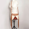 ADBG236 American Darling Hand-Tooled Floral Cross body Bag with Woven Saddle Blanket & Fringes