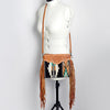 ADBG236 American Darling Hand-Tooled Floral Cross body Bag with Woven Saddle Blanket & Fringes