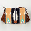 ADBG236 American Darling Cross body Bag with Woven Saddle Blanket & Fringes