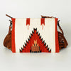 ADBG236 American Darling Cross body Bag with Woven Saddle Blanket & Fringes
