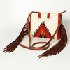 ADBG236 American Darling Cross body Bag with Woven Saddle Blanket & Fringes