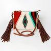 ADBG236 American Darling Cross body Bag with Woven Saddle Blanket & Fringes