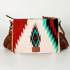 ADBG236 American Darling Cross body Bag with Woven Saddle Blanket & Fringes
