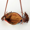 ADBG236 American Darling Cross body Bag with Woven Saddle Blanket & Fringes