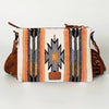 ADBG236 American Darling Cross body Bag with Woven Saddle Blanket & Fringes