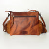 ADBG109 American Darling Hair-On Cowhide Western Crossbody Bag with Leather Fringe Detail
