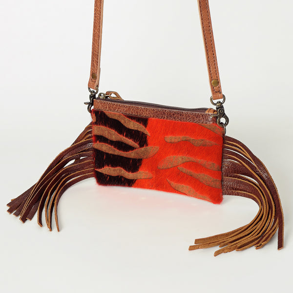LC-ADBGS142 Hair-On Mini Crossbody - Western Leather Purse with Adjustable Strap