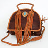 ADBGD162 American Darling Western Leather Tote Bag - Handcrafted Fringed Braided Turquoise Purse
