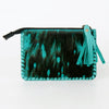ADBGD169 American Darling Western Leather Coin Purse - Handcrafted Hair-On Cowhide & Tassel Pouch