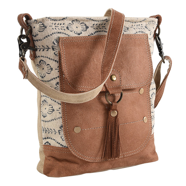 KB151 Large Crossbody Upcycled Canvas Ladies Bag
