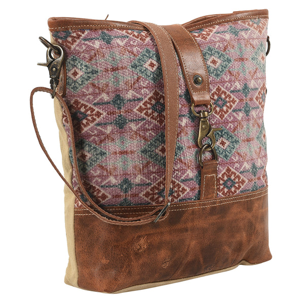 KB198 Large Crossbody Upcycled Canvas Ladies Bag