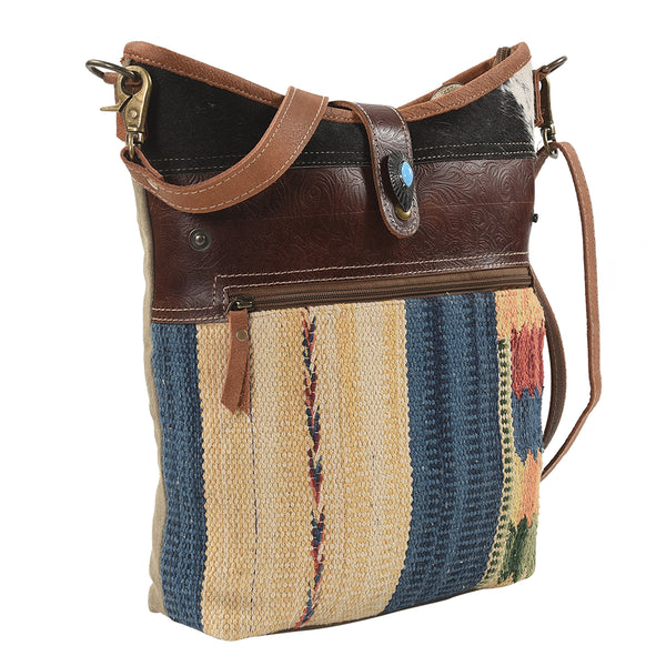 KB211 Large Crossbody Upcycled Canvas Ladies Bag
