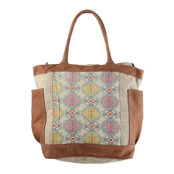 LC-KB268Tote Upcycled Canvas Ladies Bag