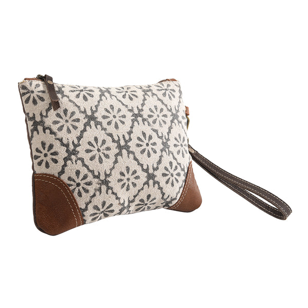 LC-KB276 Wristlet Upcycled Canvas Ladies Bag