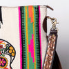 ADBGA262 American Darling Large Saddle Blanket Crossbody Bag - Tooled Leather Fringe