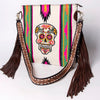 ADBGA262 American Darling Large Saddle Blanket Crossbody Bag - Tooled Leather Fringe