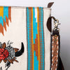 ADBGA263 American Darling Southwestern Woven Fringed Tooled Leather Crossbody Bag