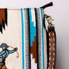 ADBGA264 American Darling Textured Crossbody Bag with Side Fringe and Tooled Leather