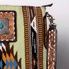ADBGA267 American Darling Woven Pattern Saddle Blanket Tooled Leather Crossbody