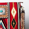 ADBGA267 American Darling Woven Pattern Saddle Blanket Tooled Leather Crossbody