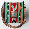 ADBGA268 American Darling Large Cross body Bag Hand-Woven Saddle Blanket Hand Tooled