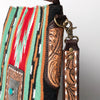 ADBGA268 American Darling Large Cross body Bag Hand-Woven Saddle Blanket Hand Tooled