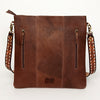 ADBGA271 American Darling Hand Tooled Leather Woven Southwestern Crossbody Purse