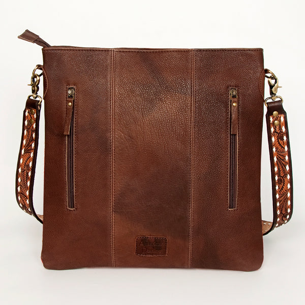 ADBGA271 American Darling Hand Tooled Leather Woven Southwestern Crossbody Purse