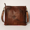 ADBGA271 American Darling Hand Tooled Leather Woven Southwestern Crossbody Purse
