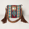 ADBGA272 American Darling Large Cross body Bag Hand-Woven Saddle Blanket Leather