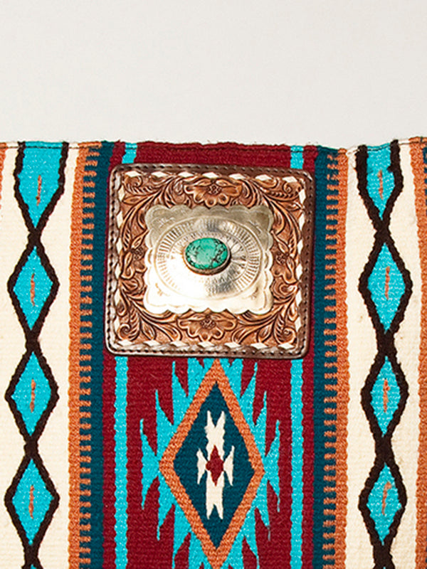 ADBGA272 American Darling Large Cross body Bag Hand-Woven Saddle Blanket Leather