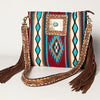 ADBGA272 American Darling Large Cross body Bag Hand-Woven Saddle Blanket Leather