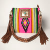 ADBGA272 American Darling Large Cross body Bag Hand-Woven Saddle Blanket Leather