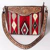 ADBGA275 American Darling Messenger Bag Hand Woven Saddle Blanket Leather