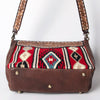 ADBGA275 American Darling Messenger Bag Hand Woven Saddle Blanket Leather