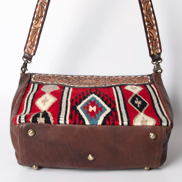 ADBGA275 American Darling Messenger Bag Hand Woven Saddle Blanket Leather