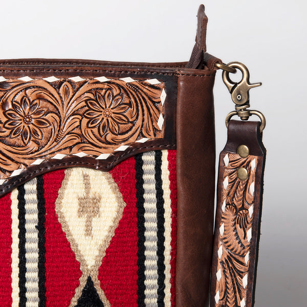 ADBGA275 American Darling Messenger Bag Hand Woven Saddle Blanket Leather