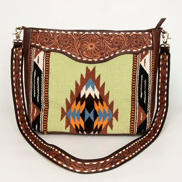 ADBGA275 American Darling Messenger Bag Hand Woven Saddle Blanket Leather