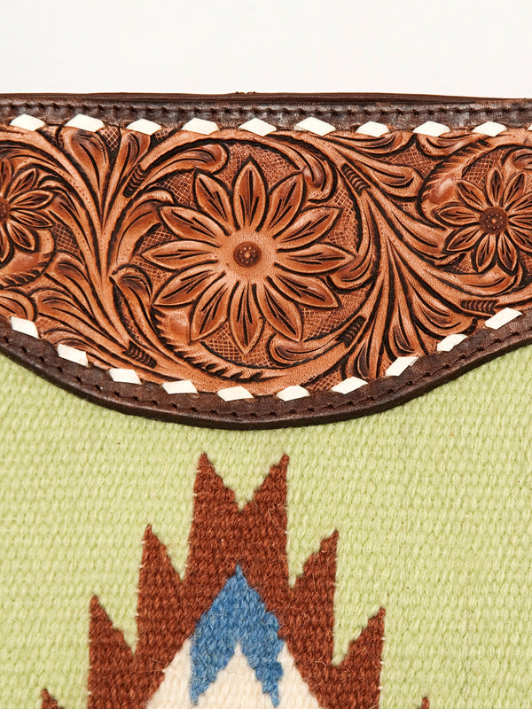 ADBGA275 American Darling Messenger Bag Hand Woven Saddle Blanket Leather