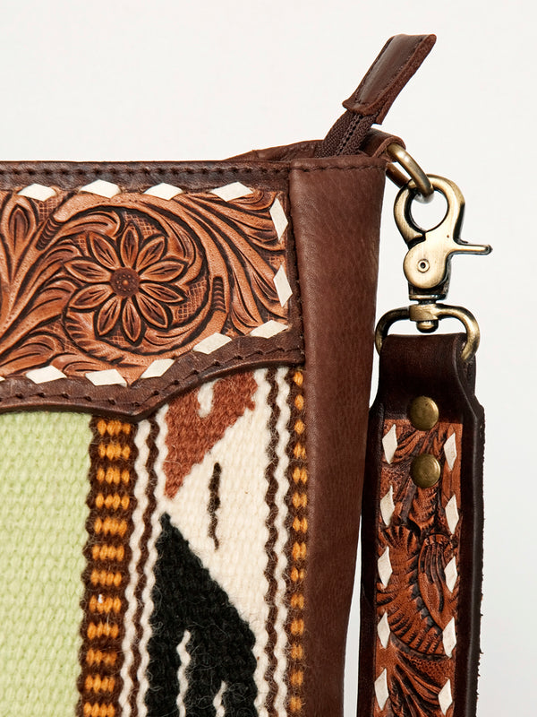 ADBGA275 American Darling Messenger Bag Hand Woven Saddle Blanket Leather