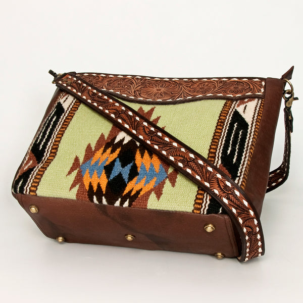 ADBGA275 American Darling Messenger Bag Hand Woven Saddle Blanket Leather