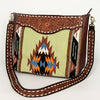 ADBGA275 American Darling Messenger Bag Hand Woven Saddle Blanket Leather