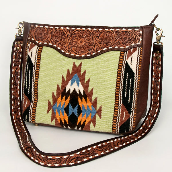 ADBGA275 American Darling Messenger Bag Hand Woven Saddle Blanket Leather