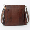 ADBGA277 American Darling Southwestern Handwoven Saddle Blanket Fringe Crossbody Bag