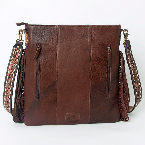 ADBGA277 American Darling Southwestern Handwoven Saddle Blanket Fringe Crossbody Bag